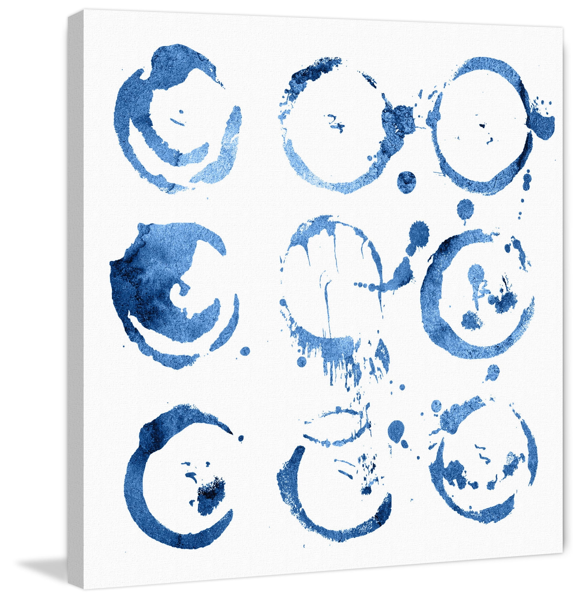 "Splotchy Rings" Painting Print on Wrapped Canvas
