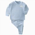 thumbnail image 1 of Splozh 2 Piece Baby Pajamas Baby Girls' Toddler Long Sleeve Top and Pants Sleepwear Clothes Cotton 2 Piece Pajama Set,Blue,4-5 Years, 1 of 3