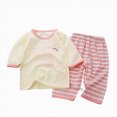 thumbnail image 1 of Splozh 2 Piece Baby Pajamas Girls and Boys Comfortable Breathable Long Sleeved Home Clothes Cute Cartoon Pattern Homewear Set,Pink,9-10 Years, 1 of 3