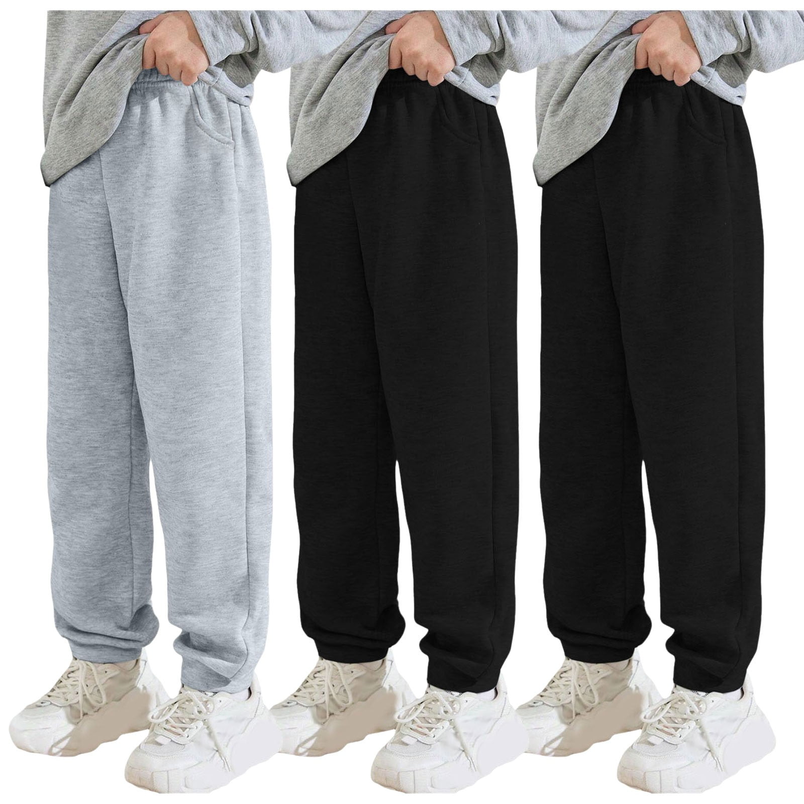 Akiihool Sweatpants For Boys Boys' Jogger Sweatpants Active Athletic Pants With Pockets Black 4 5 Years - View #7