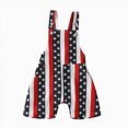 thumbnail image 1 of Splozh 4th Fourth of July Baby Girl Boy Outfit 12 18 24 Months 2T3T4T American Flag Print Overalls Shorts Pocket Suspender Romper Clothes,Blue,12-18 Months, 1 of 8