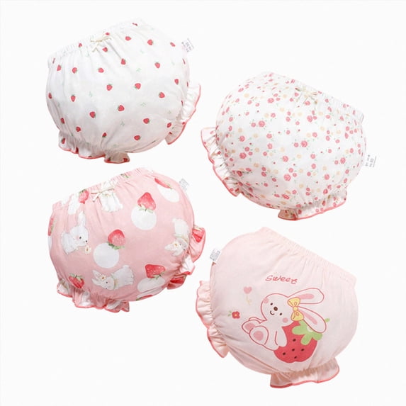 Splozh Baby Bloomers Diaper Covers for Girls Ruffle Bloomers for Toddler Girls Diaper Cover Baby Girl Shorts Infant Underwear Toddler Potty Training Underwear,Light Pink,12-18 Months