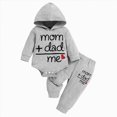 thumbnail image 1 of Splozh Baby Bodysuits and Pants Sets 3 6 12 18 24 Months Infant Baby Boy Outfit Romper Bodysuit Pants Fall Clothes 2PCS Outfits Set,Grey,9-12 Months, 1 of 7