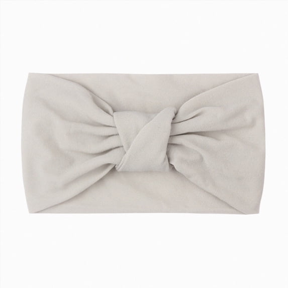 Splozh Baby Bow Headbands Soft Cute Newborn Baby Girls Solid Knotted Headband Hair Accessory,H,One Size