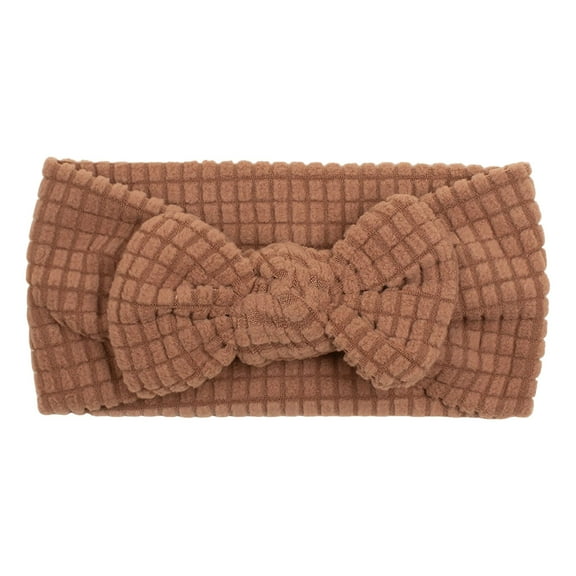 Splozh Baby Bows Headbands Nylon Baby Headscarf Headband Comfortable Soft Fashionable Bow Baby Headscarf Headband Coffee,One Size