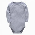 thumbnail image 1 of Splozh Baby Boy Clothes 3 6 9 12 18 24 Months Neutral Baby Girls Boys Cotton Romper Cute Newborn Clothes Neutral Clothes,Grey,9-12 Months, 1 of 7