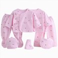 thumbnail image 1 of Splozh Baby Boy Outfits 7PCS Organic Cotton Cute Soft Unisex Newborn Coming Home Outfit Baby Girl Baby Shower Gifts,Pink,0-3 Months, 1 of 6