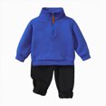 thumbnail image 1 of Splozh Baby Boy Winter Outfits Boys Long Sleeved Trousers Set Comfortable Warm Fashion Casual Sweater Boy Suit 2Pcs Clothes,Blue,2-3 Years, 1 of 8