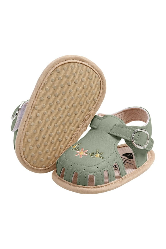 Baby Boys Sandals Baby Boys Girls Sandals Summer Wedding Dress Flat Shoes Crib Shoes First Prewalkers Shoes Green,US 5