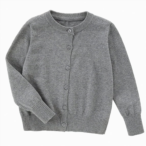 Splozh Baby Cardigan Sweater 3-16 Years Kids Comfortable Warm Knitted Cardigan Childrens Solid Color Sweater Cardigan Jacket,Grey,11-12 Years