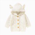 thumbnail image 1 of Splozh Baby Girl Boy Knit Cardigan Sweater Hoodies Warm Tops Toddler Infant Outerwear Jacket Coat,Beige,9-12 Months, 1 of 9