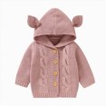 thumbnail image 1 of Splozh Baby Girl Boy Knit Cardigan Sweater Hoodies Warm Tops Toddler Infant Outerwear Jacket Coat,Wine,9-12 Months, 1 of 9