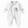 thumbnail image 1 of Splozh Baby Girl Clothes Newborn Baby Footed Sleeper 3 6 12 18 24 Months Footed Sleeper Gown Cotton Baby Printed Infant Play and Sleep Climbing Suit,Grey,1-3 Months, 1 of 6