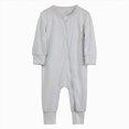 thumbnail image 1 of Splozh Baby Girl Going Home Outfit Baby Zipper Footless Romper 3 6 12 18 24 Months Newborn Infant Baby Cotton Footless Pajamas Long Sleeve Sleeper Jumpsuit,Grey,18-24 Months, 1 of 9