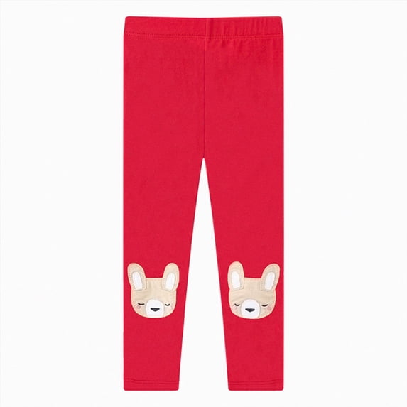 Splozh Baby Girl Leggings Fashion Cute Toddler Girl Cartoon Print Casual Pants Yoga Pants Sport Leggings for Toddler Clothes,Red,2-3 Years