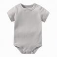 thumbnail image 1 of Splozh Baby Girl Romper Newborn Baby Boy Girl Outfit Cute Romper Infant Unisex Baby Clothes Sleep and Play 9-12 Months,Light Gray, 1 of 4
