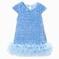 thumbnail image 1 of Splozh Baby Girl Tutu Dress 2T 3T 4T 5T 6T 7T Girls Dress A Line Sparkly Sleeveless Wedding Gown Party Dresses for Girls,Sky Blue,6-7 Years, 1 of 7