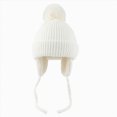 thumbnail image 1 of Splozh Baby Girl Winter Hat Winter Hat for Kids Toddler Children Girls Beanie with Pom Pom Warm Fleece Lined Girls Accessories Knit Cap,White,1-6 Years, 1 of 3
