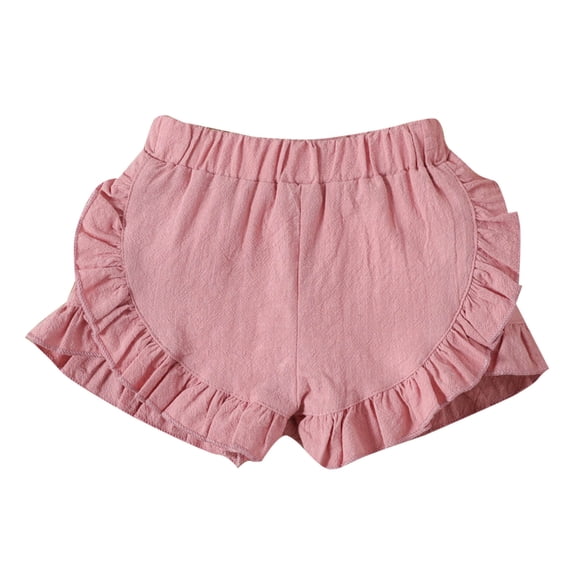 Splozh Baby Girls Active Shorts Baby Girls Boys Solid Spring Summer Shorts Ruffle Baby Toddler Shorts Red,18-24 Months