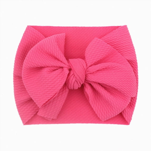 Splozh Baby Girls' Headbands Cute Bows 1PC Newborn Infant Baby Toddler Girls Bowknot Headband Stretch Hairband Headwear,Hot Pink,One Size