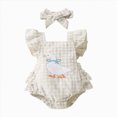 thumbnail image 1 of Splozh Baby Girls Rompers Newborn Toddler Girl Clothes Gift Infant Summer Bodysuit Tops Outfits Baby Girls' One-Piece Rompers,White,0-3 Months, 1 of 7