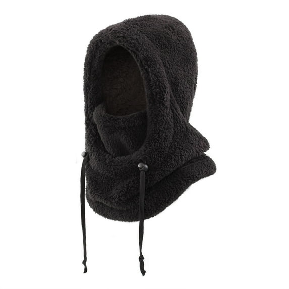 Splozh Newborn Hats for Baby Girls Winter Pullover Hat Children's Double Ear Hat Solid Color Cute Knitting Baby Hat Black,3-10 Years