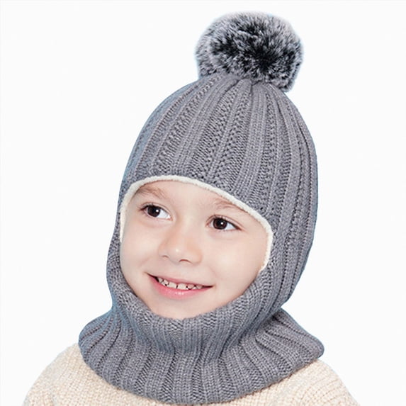 Splozh Baby Hat Winter Winter Hat for Boys Girls Warm Baby Toddler Fleece Beanie Hats,Grey,One Size