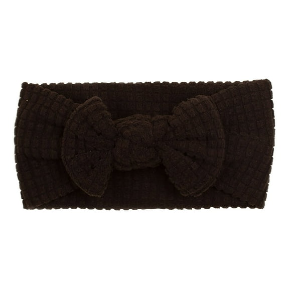 Splozh Baby Headband Bows Baby Headscarf Headband Comfortable Soft Fashionable Bow Baby Headscarf Headband Black,One Size