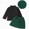 thumbnail image 1 of Splozh Baby Sets for Girls Fashion Toddler Girls Suit Trendy Skirt Sets Toddler Kids Girls Cute Casual Outfits 3 Pieces Outfits,Green,6-9 Months, 1 of 6