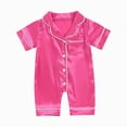 thumbnail image 1 of Splozh Baby Sleepers 3 6 12 18 24 Months Boys Short Sleeved Shorts Pajamas Comfortable Cool Home Boys Pajamas,Hot Pink,0-3 Months, 1 of 3