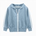 thumbnail image 1 of Splozh Baby Sweatshirt 1-10 Years Baby Toddler Boys Girls Zip Up Hoodie Sweatshirt Unisex Cotton Hooded Jackets Coat Casual Fall Shirts Tops,Light Blue,18-24 Months, 1 of 6