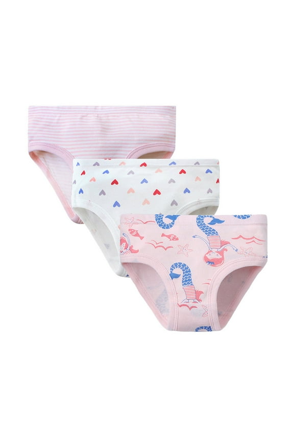 Baby Toddler Girls' Underwear Organic Cotton Panties Tag-Free Comfort Briefs,White 5-6 Years