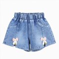 thumbnail image 1 of Splozh Big Girls Shorts Summer Streetwear Cute Denim Loose Fashion, Girls Vintage Shorts Girls Retro Shorts Girls Y2k Shorts,Light Pink,5-6 Years, 1 of 4