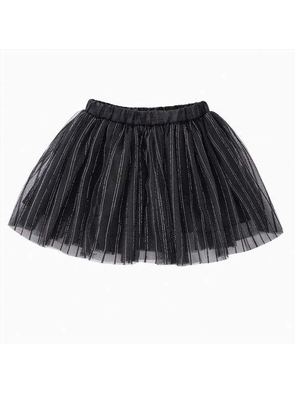Birthday Tutu for Girls Tutu Skirt 4 Layer Fluffy Dance Ballet Tulle Skirts for Toddler Little Kids Dance Party,BK2,4-5 Years