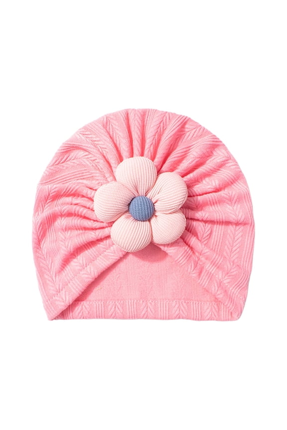 Bow Baby Hats Newborn Baby Girls Turban Hats Cute Bow Caps Cute Headwraps for Toddlers Pink,One Size