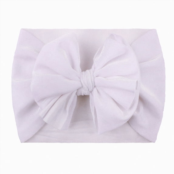 Splozh Bows for Newborn Baby Girls Cute Bows Kids Newborn Girls Baby Solid Headband Hair Band Bow Accessories Headwears,White,One Size