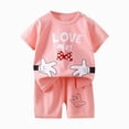 thumbnail image 1 of Splozh Boy Baby Clothes Toddler Pajamas Organic Cotton Baby Girl Boy Pajamas Summer Short Sleeve Kids Clothes Snug Fit Pjs Set 2 Piece,Light Pink,7-8 Years, 1 of 3