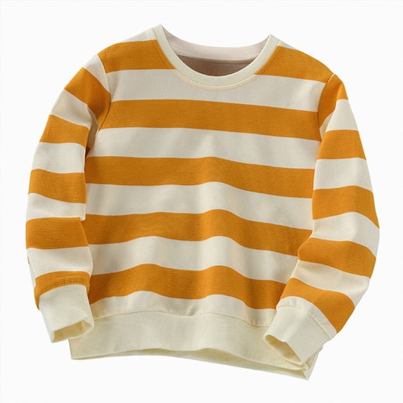 Splozh Boy Sweatshirts Boys Long Sleeve Comfortable Soft Top Round Neck Pullover Graphic Sweatshirts Fall Clothes,Yellow,10-11 Years