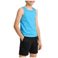 thumbnail image 1 of Splozh Boy Tank Tops Boys Sleeveless Shirt Undershirts Workout Base Layer Vest Soccer Shirts Casual Athletic Tees 5-6 Years,Sky Blue, 1 of 5