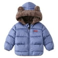 thumbnail image 1 of Splozh Boy's Winter Coat Waterproof Puffer Jacket Insulated Snow Jacket Hooded,Blue 4-5 Years, 1 of 6