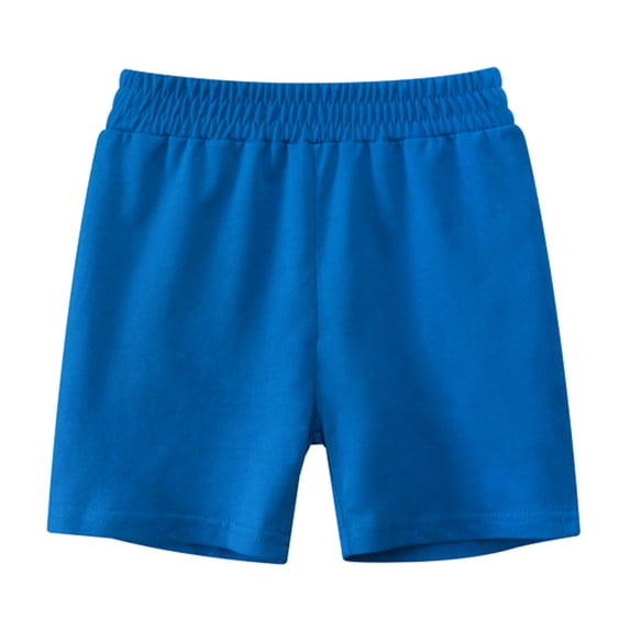 Splozh Boys Basketball Shorts Summer Toddler Boys Solid Color Shorts Casual Running Shorts Fashion for Kids Blue,6-7 Years