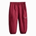 thumbnail image 1 of Splozh Boys Cotton Sweatpants 1-8 Years Toddler Summer Girls Boys Trousers Fashion Printed Cargo Pants for Children,Brick Red,7-8 Years, 1 of 3
