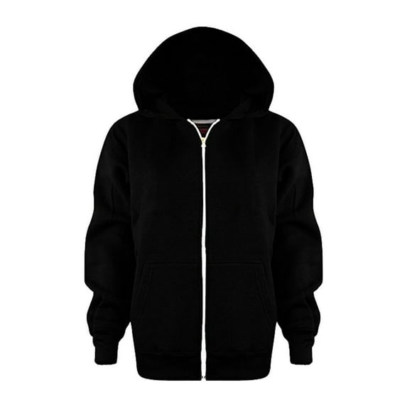 Splozh Boys Hoody Fleece Jacket Zip Sherpa Lined Hooded Sweatshirt with Two Pockets Boys' Outerwear Jackets & Coats,White 11-12 Years