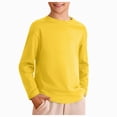 thumbnail image 1 of Splozh Boys Long Sleeve 1-10 Years Kids Boys Fall Clothes Cotton Long Sleeve Crewneck T Shirts Tee Tops, Yellow, 4-5 Years, 1 of 4