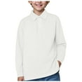 thumbnail image 1 of Splozh Boys Long Sleeve Cotton T Shirt Boys Clothes Long Sleeve T Shirts Comfy Crewneck Basic Tops Tees Spring Clothes Beige,4-5 Years, 1 of 5