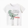 thumbnail image 1 of Splozh Boys Summer Shirts Fashion Soft Toddler Kids Baby Boys Cartoon Dinosaur Short Sleeve Crewneck T Shirts Tops Tee Clothes for 1-7 Years,White,3-4 Years, 1 of 3