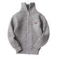 thumbnail image 1 of Splozh Boys Sweater Quarter Zip up Knit Neck Warm Pullver Kids Knitwear,Gray 14-16 Years, 1 of 6