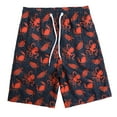 thumbnail image 1 of Splozh Boys Swim Trunks 3D Funny Print Surfing Board Shorts Quick Dry UPF 50+ Swimsuit Beachwear with Mesh Lining, 10-12 Years, 1 of 1