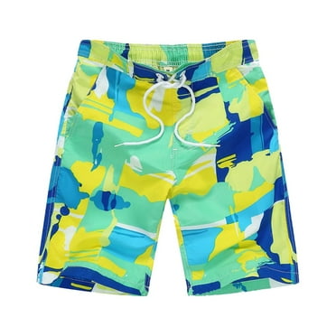 Splozh Boys Swim Trunks Boys Bathing Suit Quick Dry Boardshorts for Boys,Green 11-12 Years