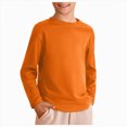 thumbnail image 1 of Splozh Boys Tee Shirts Fashion Soft Kids Boys Fall Cotton Long Sleeve Crewneck T Shirts Tee Tops 1-10 Years Boys Shirt,Orange,5-6 Years, 1 of 4